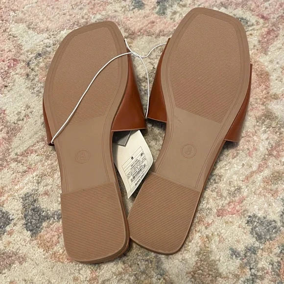 a new day Tan Brown Slide Sandals with Cutout Strap - Women's - Picture 5 of 5